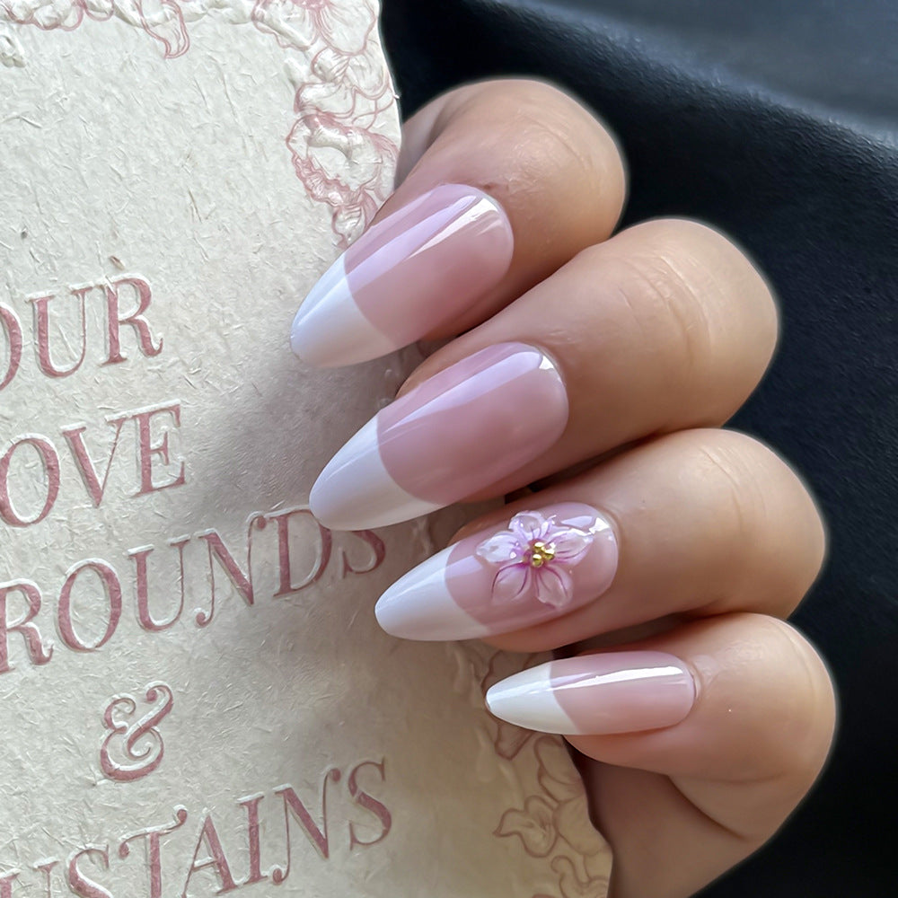 Elegant Floral Press-On Nail Set Kalsten