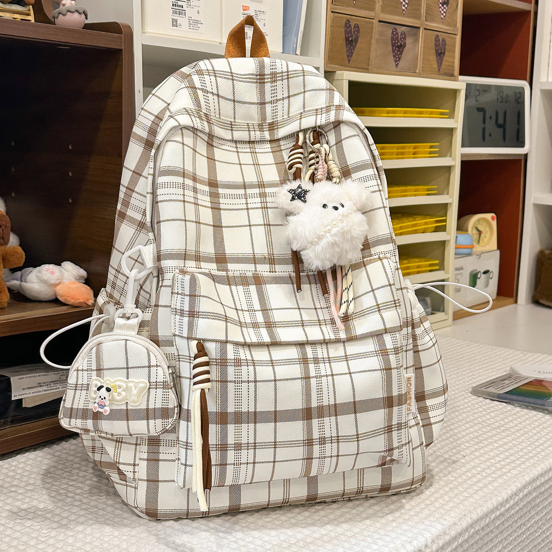 Playful Plaid Design School Backpack Kalsten