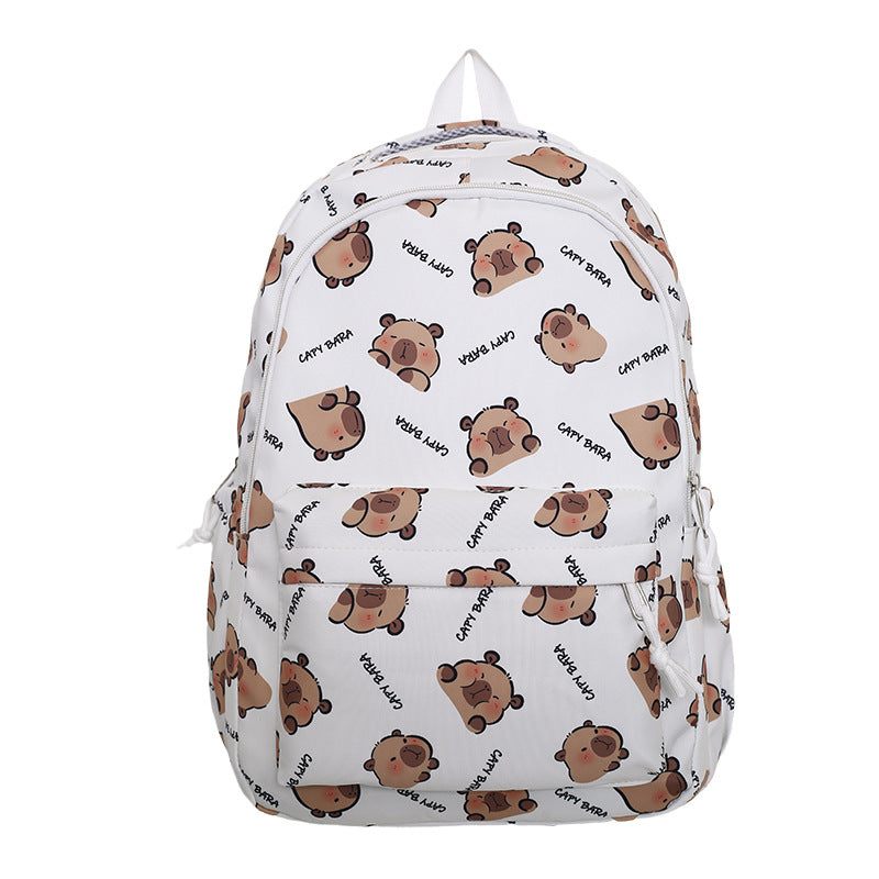 Backpack with Child-Friendly Capybara Design and Practical Compartments Kalsten