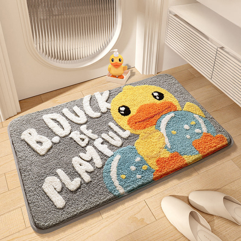 Cartoon Duck-Themed Bath Mat Kalsten