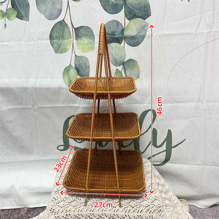 Multi-Tiered Wicker Fruit Stand Kalsten
