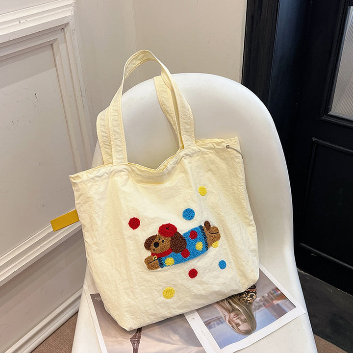 Cute Cartoon-Themed Drawstring Tote Bag