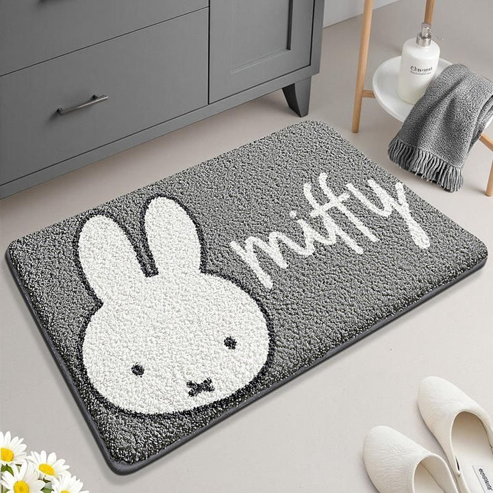 Cartoon-Themed Plush Bathroom Mat