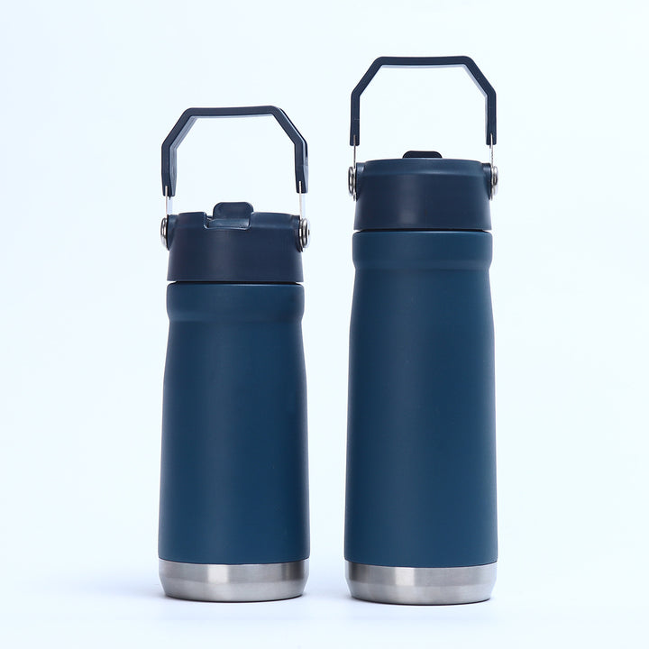 Women's Practical Insulated Drinking Bottle with Foldable Carry Handle Kalsten