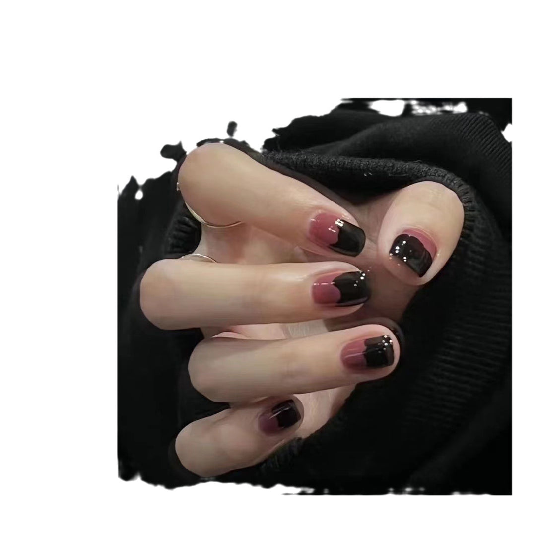 Artistic Dual-Tone Press-On Nail Set