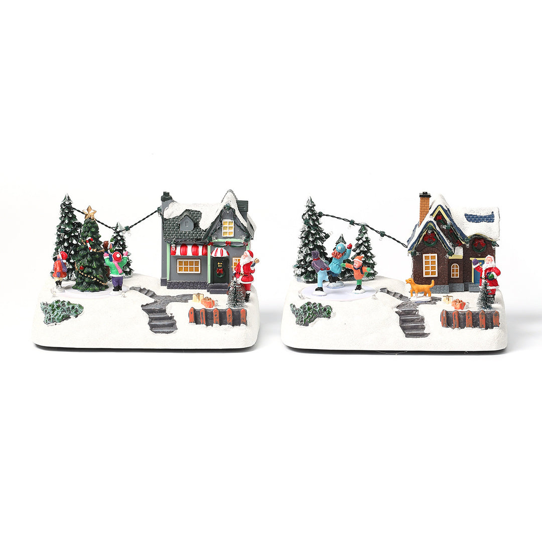 LED Illuminated Christmas Village Scene Decoration Kalsten