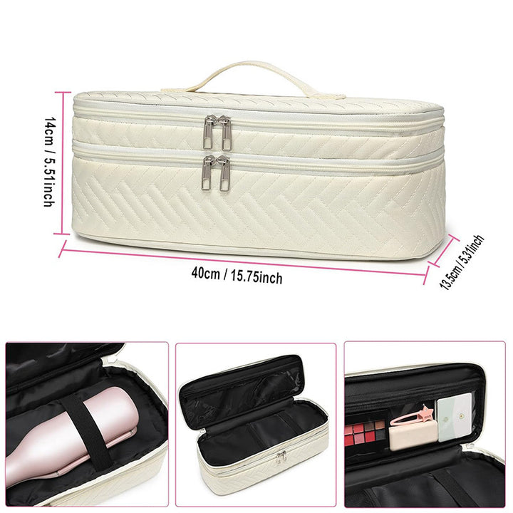 Cosmetic organizer bag for hair dryers and styling tools Kalsten