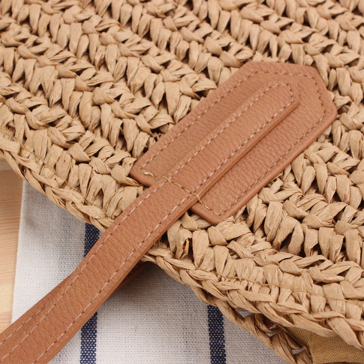 Beach bag with fringed design made of natural woven material Kalsten