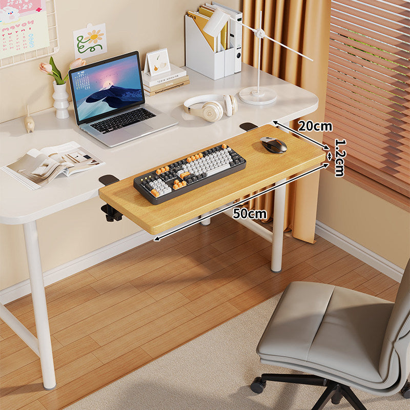 Long Under-Desk Pull-Out Sliding Keyboard and Work Surface Shelf