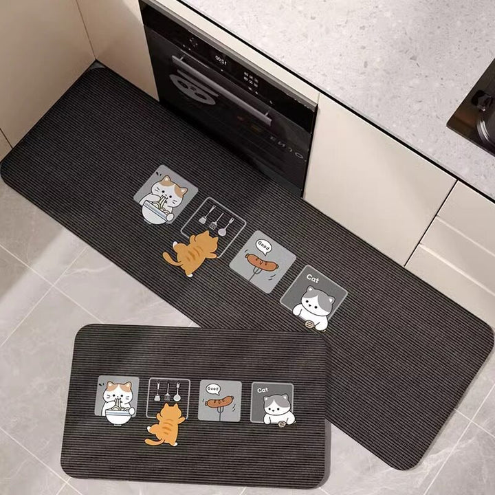 Playful Dog-Themed Kitchen Mat