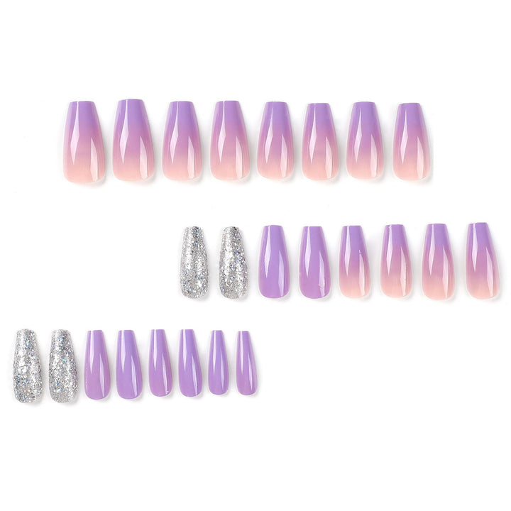 Artistic Nail Extensions with Glitter Design Kalsten