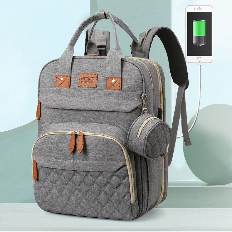 Quilted Multi-Functional Travel Backpack Kalsten