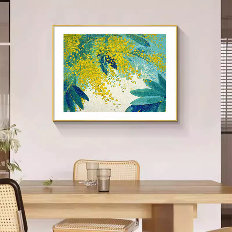 Textured Botanical Canvas Wall Art for Home