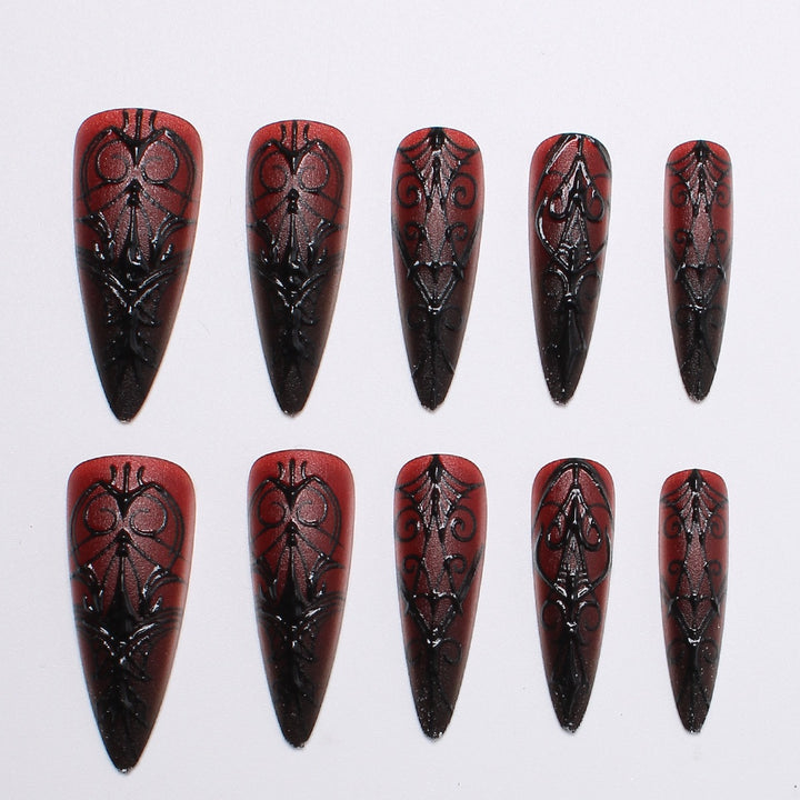 Artificial nail tips with Gothic design and filigree patterns Kalsten