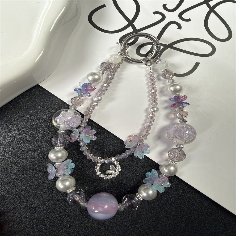 Floral Beaded Charm Necklace Kalsten