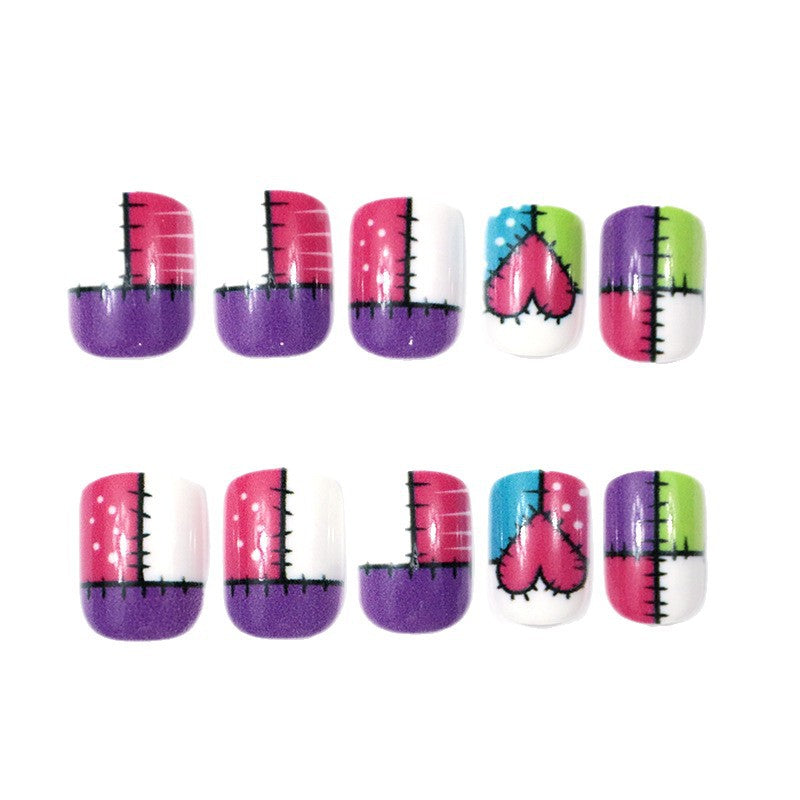 Artistic Heart-Printed Nail Art Set Kalsten