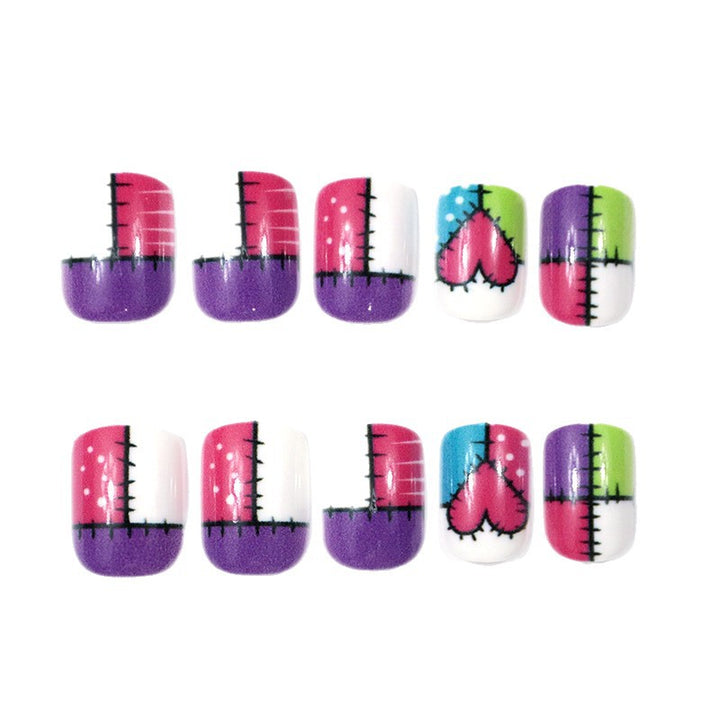 Artistic Heart-Printed Nail Art Set Kalsten