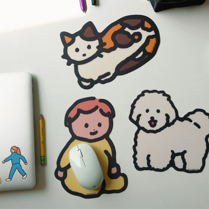 Cute Dog-Themed Mouse Pad