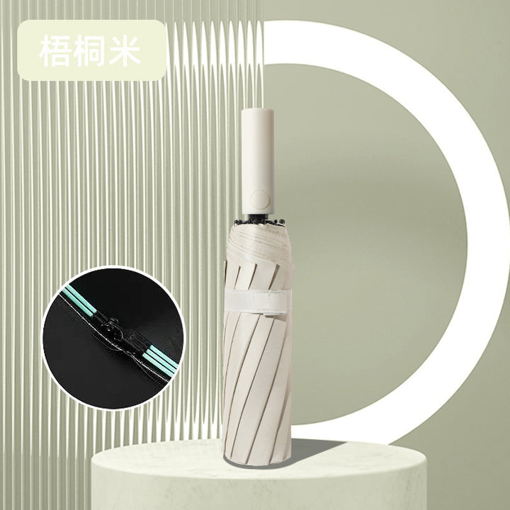 Women's Automatic Folding Umbrella with Wind Protection and Ergonomic Handle Kalsten