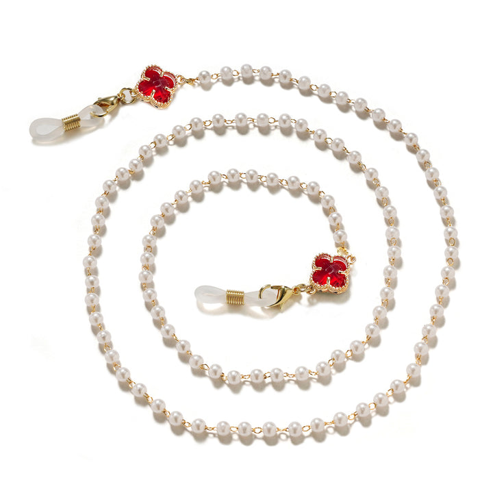 Elegant glasses holder chain with pearl accents Kalsten