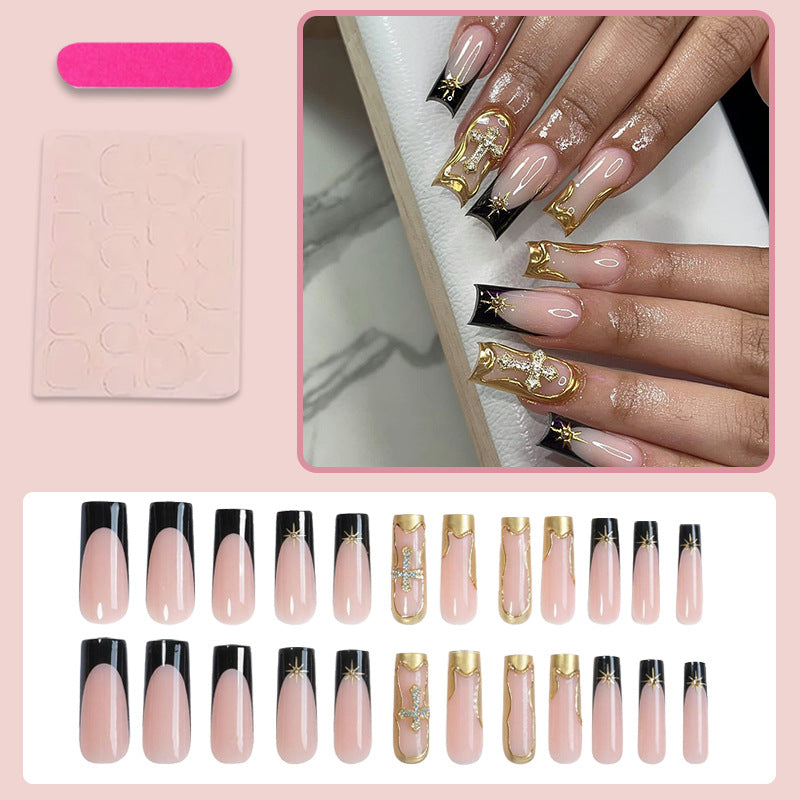 Designer artificial nail set with glamorous decorations Kalsten