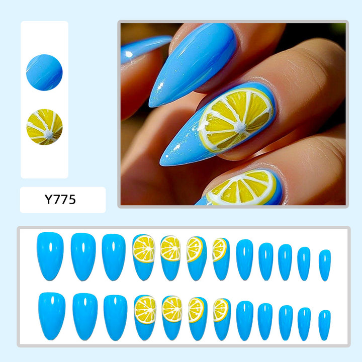Artificial nails with lemon design Kalsten