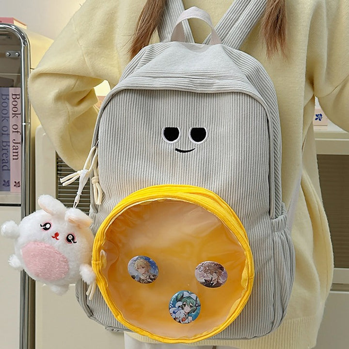 Backpack with Transparent Viewing Window and Animal Pendant Kalsten