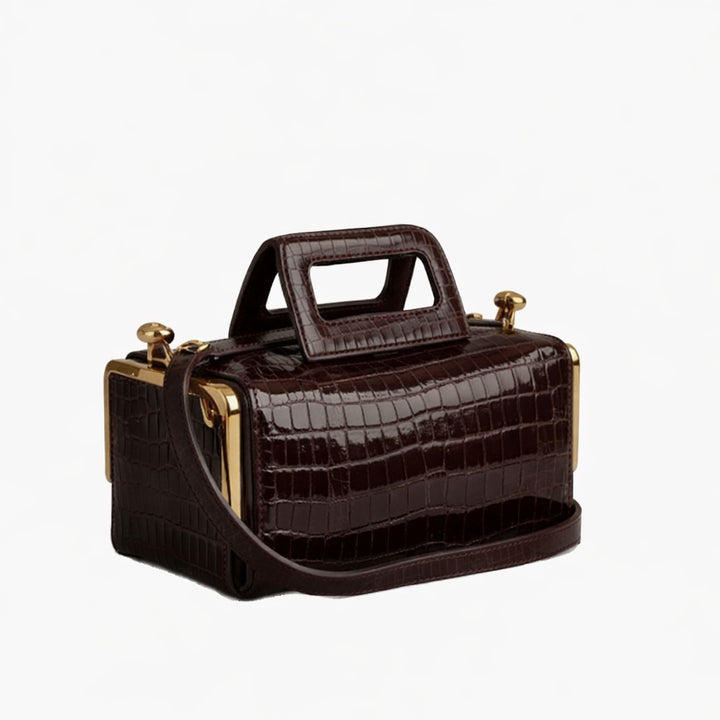 Sophisticated Crocodile Print Handheld Bag