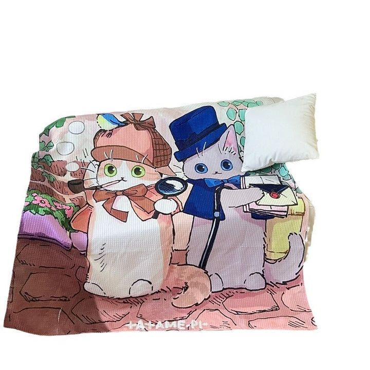 Artistic Cat-Themed Tapestry Blanket