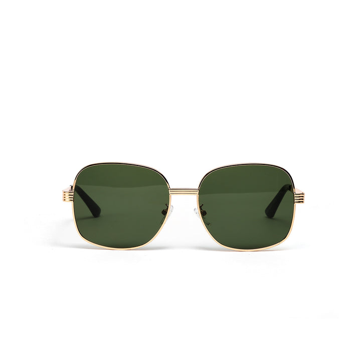 Ladies fashionable angular sunglasses with luxurious golden frame Kalsten