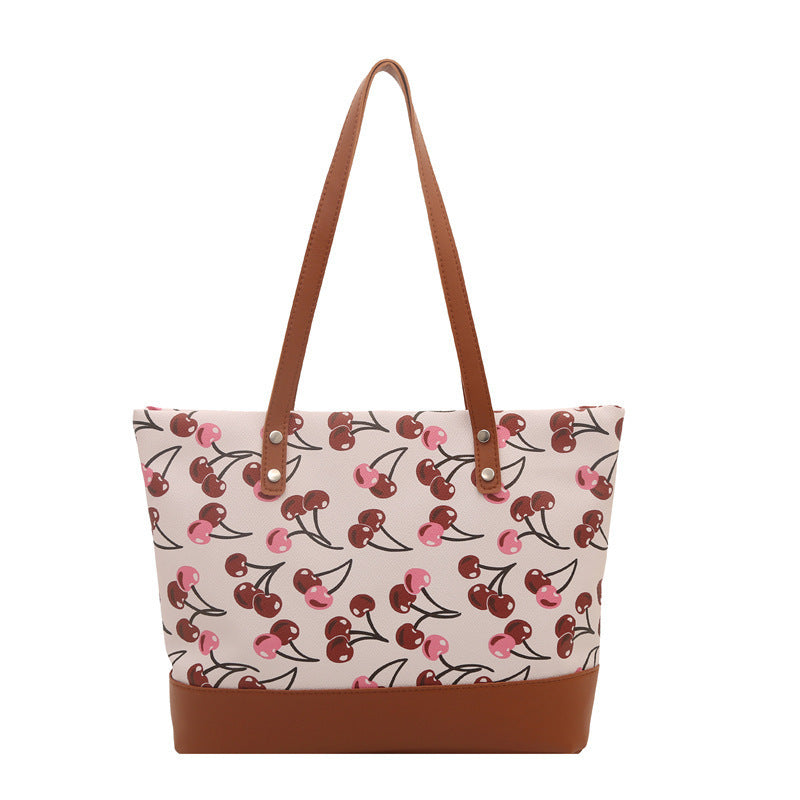 Playful Printed Canvas Tote Bag Kalsten