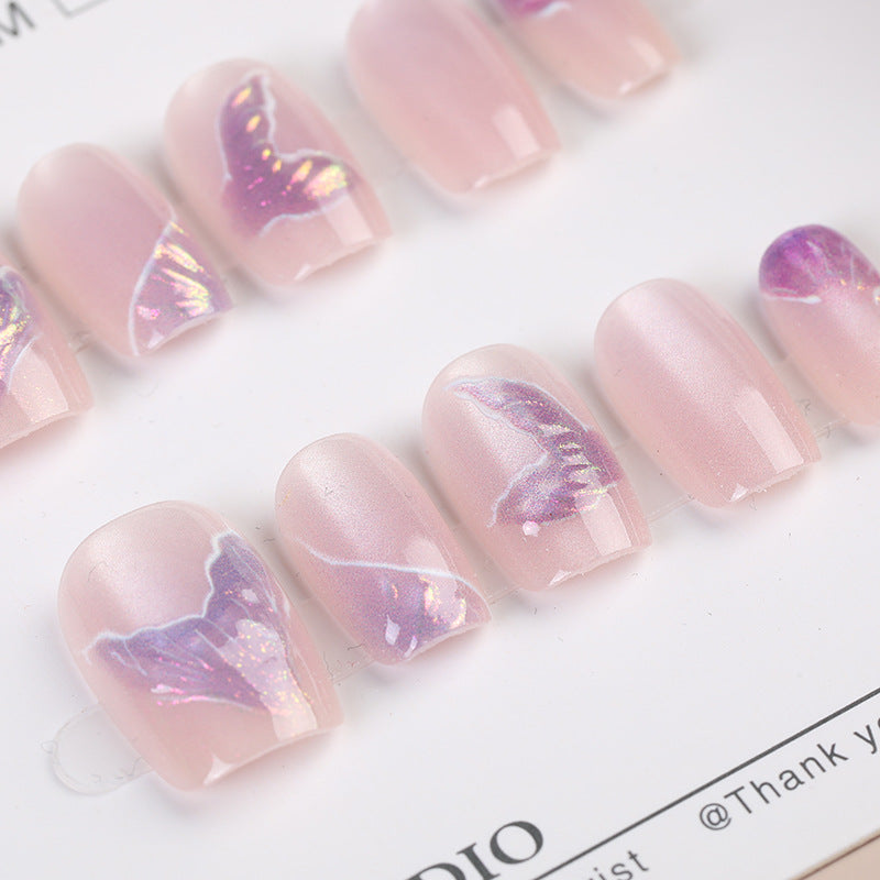 Butterfly Pattern Press-On Nail Set Kalsten
