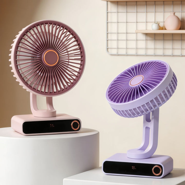 Women's Portable Table Fan with Modern Design and Adjustable Tilt Angle Kalsten