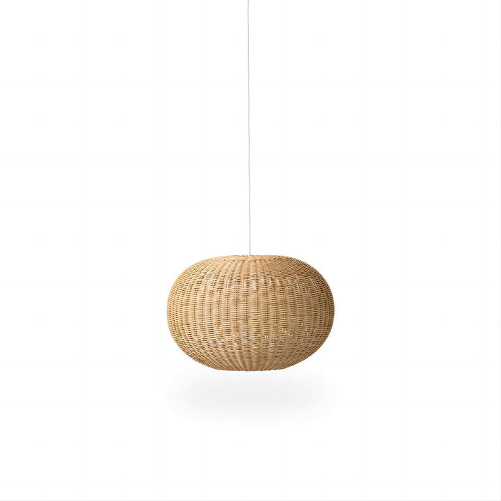 Stylish pendant lamp made from handwoven natural material Kalsten