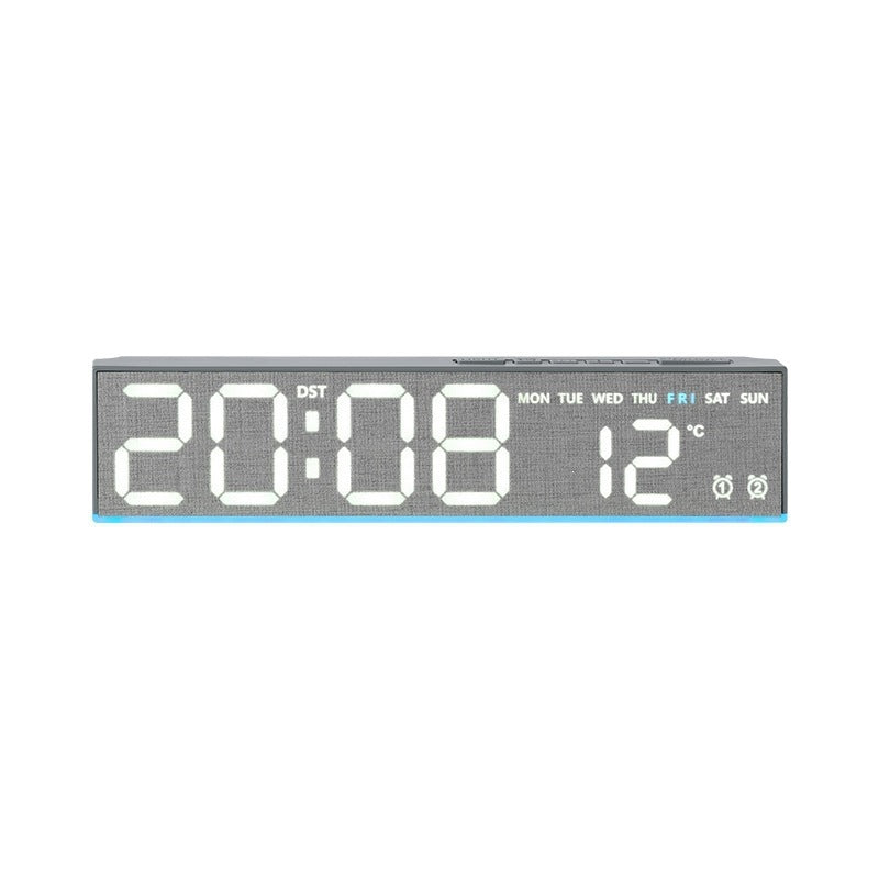 Digital alarm clock with wood look and temperature display Kalsten