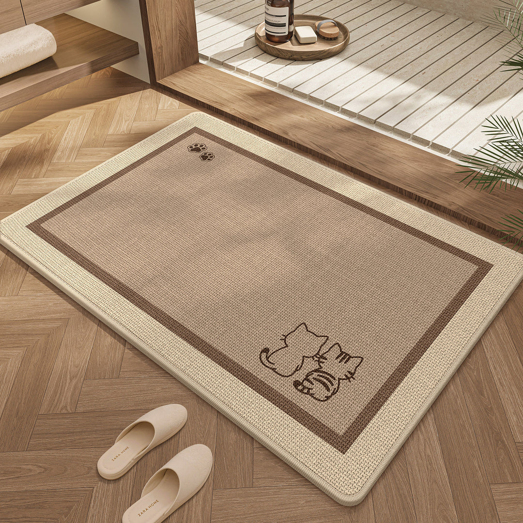 Cute Cat Design Bath Mat Kalsten