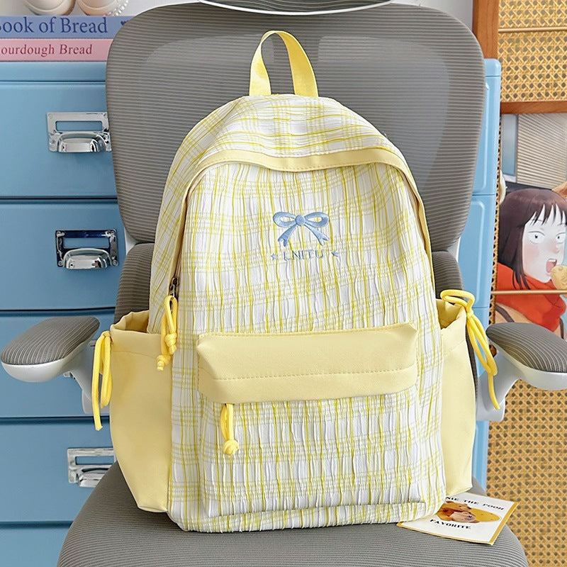 Checked Patterned Casual Backpack Kalsten