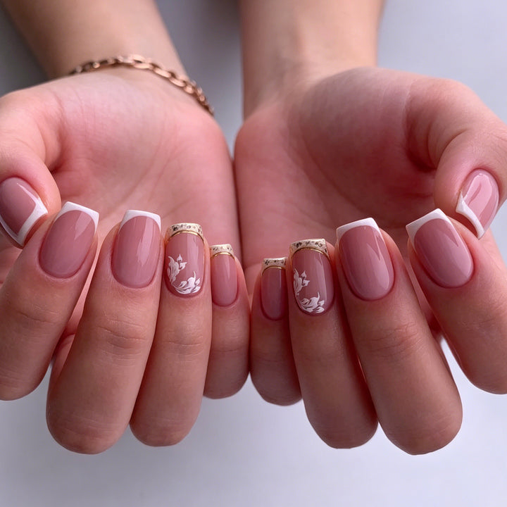 Elegant Floral Acrylic Nail Enhancements Kalsten 1789915777