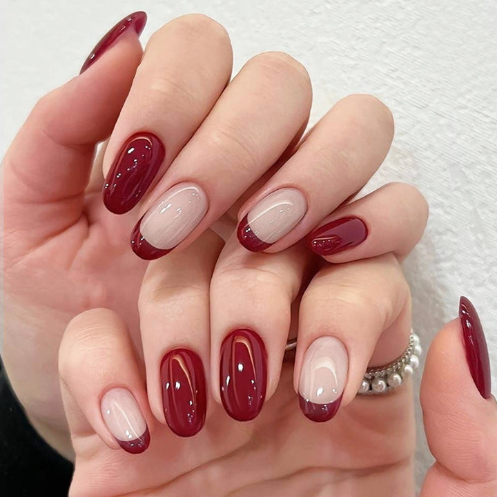 Premium Glossy Press-On Nail Art Set Kalsten