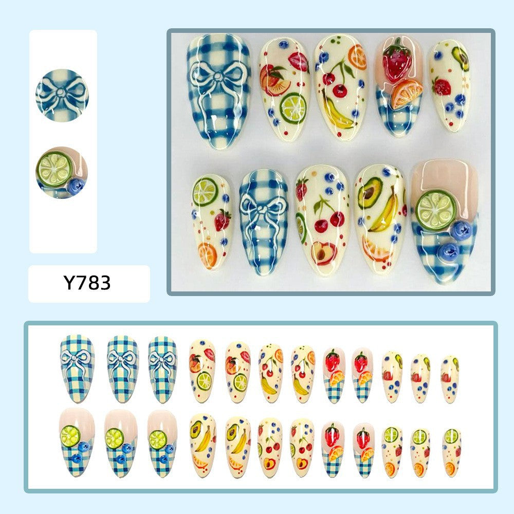 Artful Nail Tips Set with Leaf Accents Kalsten