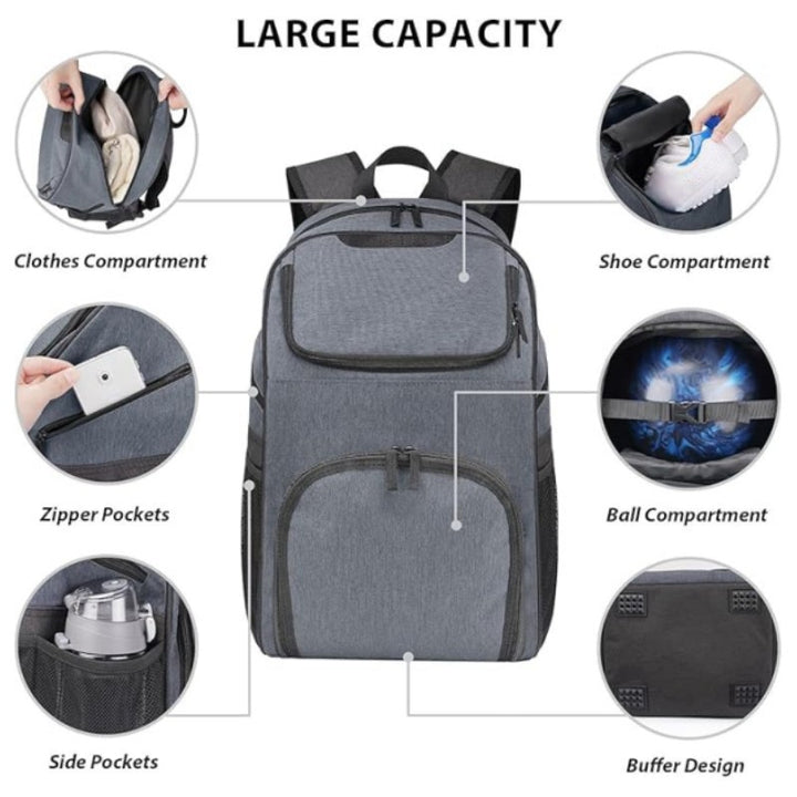 Sport backpack with compartments for shoes and water bottle Kalsten