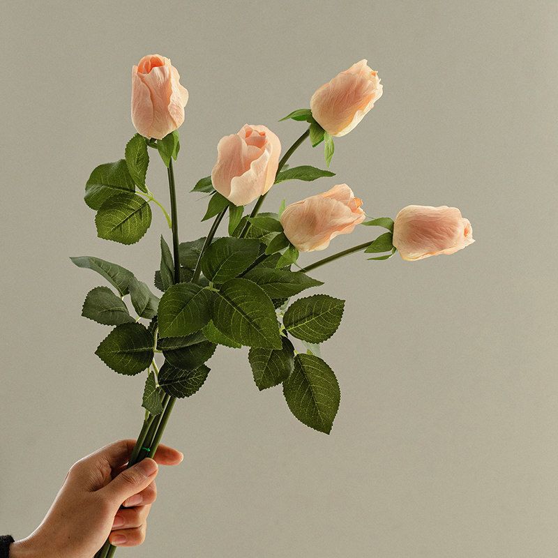Lifelike Artificial Pink Rose Stem