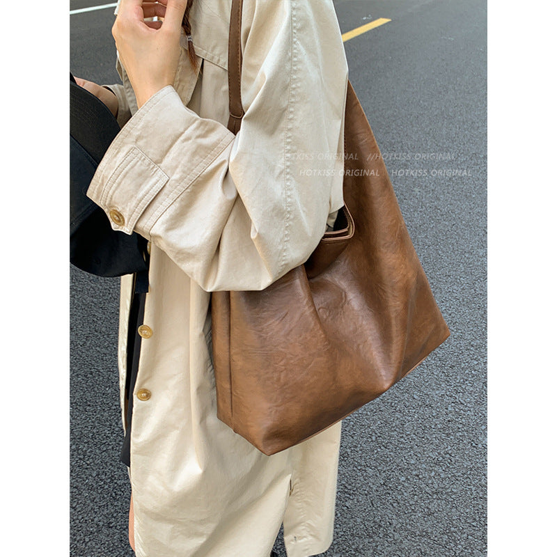 Sleek Soft Leather Hobo Bag Kalsten