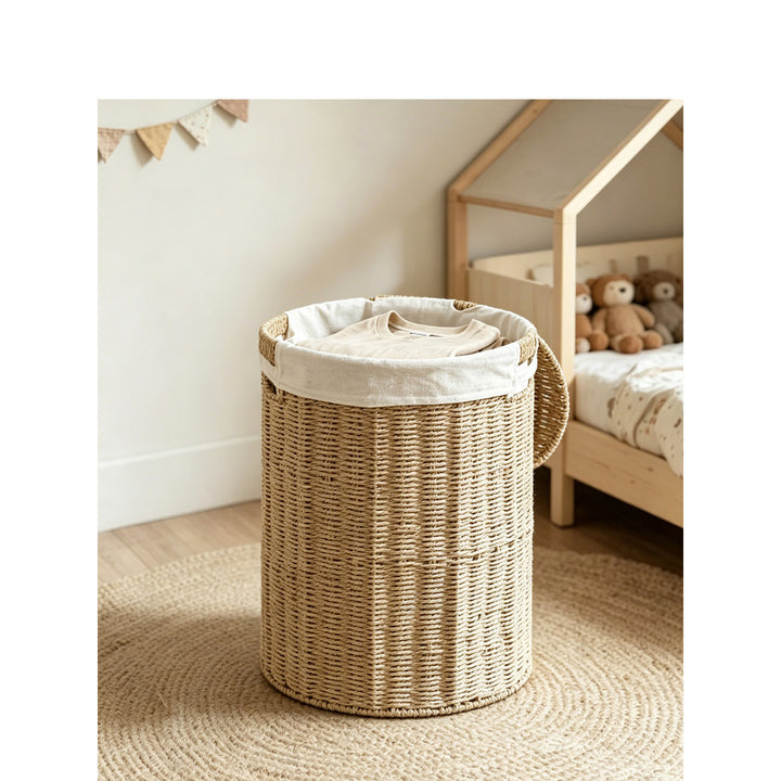 Stylish laundry basket made of natural material Kalsten