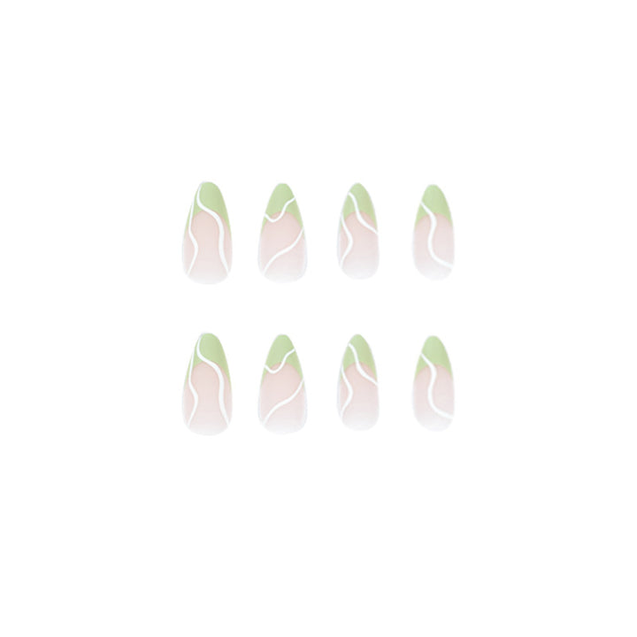 Elegant Artificial Nails with Floral and Modern Design Kalsten