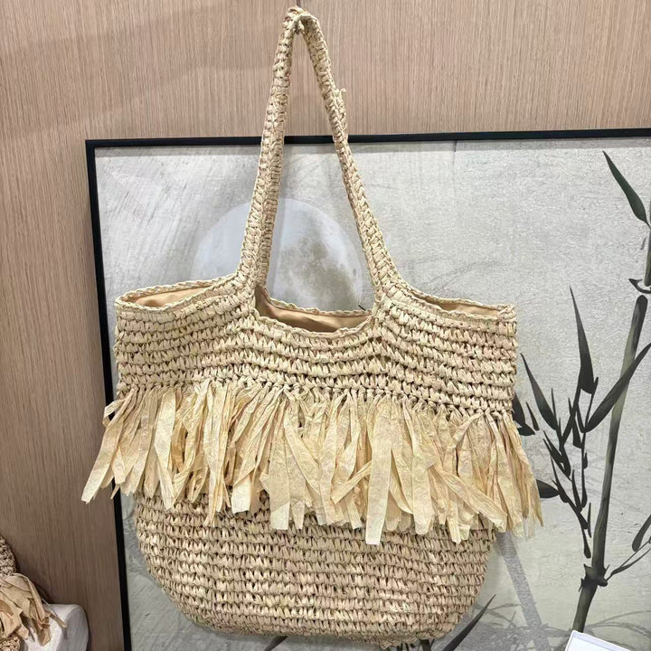 Braided Bag with Fringed Design Kalsten