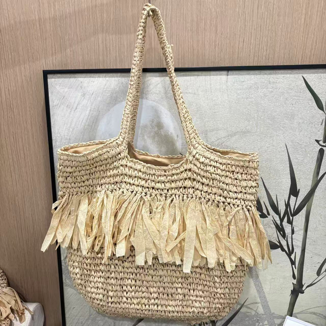 Large tote bag with fringed details Kalsten