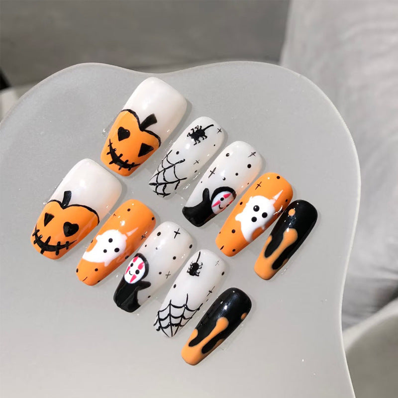 Halloween-Themed Artistic Press-On Nail Collection