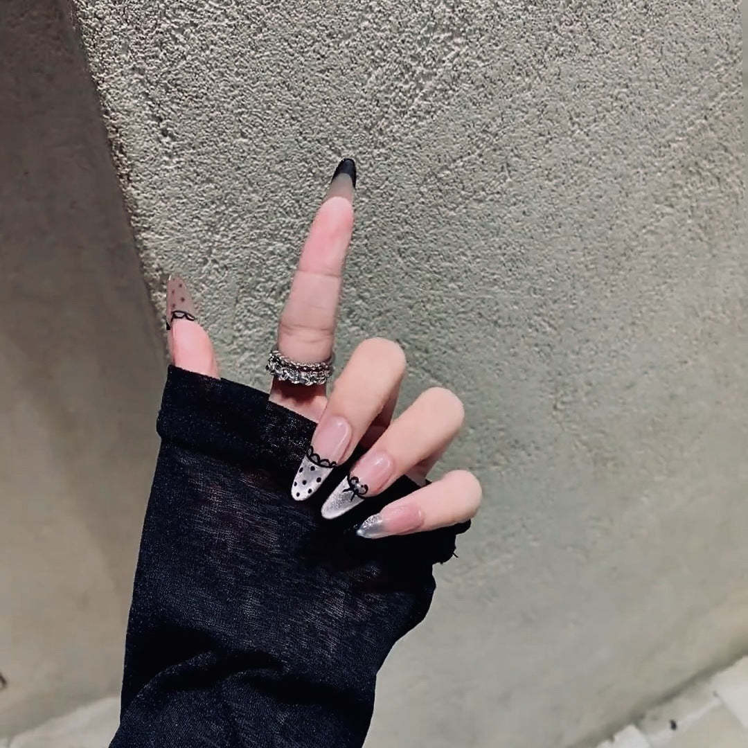 Artistic French Tip Press-On Nails Kalsten