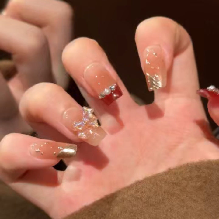 Artistic Ocean-Inspired Press-On Nail Design Kalsten